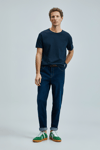 Lufian Pamuk Karışımlı Regular Fit Bisiklet Yaka Erkek T Shirt 111020259 LACİVERT