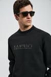 Lufian Pamuklu Boyfriend Fit Bisiklet Yaka Erkek Sweat 112030171 SİYAH