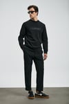 Lufian Pamuklu Boyfriend Fit Bisiklet Yaka Erkek Sweat 112030171 SİYAH