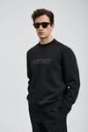 Lufian Pamuklu Boyfriend Fit Bisiklet Yaka Erkek Sweat 112030171 SİYAH