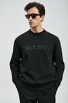 Lufian Pamuklu Boyfriend Fit Bisiklet Yaka Erkek Sweat 112030171 SİYAH