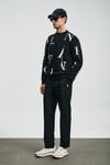 Lufian Pamuklu Comfort Fit Bisiklet Yaka Erkek Sweat 112030184 SİYAH