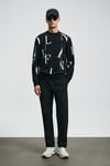 Lufian Pamuklu Comfort Fit Bisiklet Yaka Erkek Sweat 112030184 SİYAH