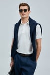 Lufian Pamuklu Comfort Fit Düğmeli Erkek Polo Yaka T Shirt 111040228 KIRIK BEYAZ