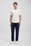 Lufian Pamuklu Regular Fit Bisiklet Yaka Basic Erkek T Shirt 111020312 KIRIK BEYAZ