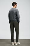 Lufian Pamuklu Regular Fit Bisiklet Yaka Erkek Sweat 112030177 KOYU GRİ