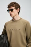 Lufian Pamuklu Regular Fit Bisiklet Yaka Erkek Sweat 112030177 KUM