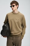 Lufian Pamuklu Regular Fit Bisiklet Yaka Erkek Sweat 112030177 KUM