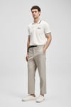 Lufian Pamuklu Regular Fit Düğmeli Erkek Polo Yaka T Shirt 111040249 KIRIK BEYAZ