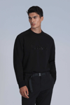 Lufian Pamuklu Regular Fit Örme Logolu Sıfır Yaka Luther Erkek Sweat 112030145 SİYAH
