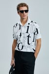 Lufian Pamuklu Regular Fit Tamamı Logolu Düğmeli Erkek Polo Yaka T Shirt 111040219 BEYAZ