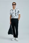 Lufian Pamuklu Regular Fit Tamamı Logolu Düğmeli Erkek Polo Yaka T Shirt 111040219 BEYAZ