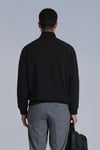 Lufian Pamuklu Regular Fit Yarım Fermuarlı Dik Yaka Logolu Erkek Sweat 112030131 SİYAH