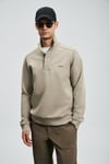 Lufian Pamuklu Regular Fit Yarım Fermuarlı Dik Yaka Erkek Sweat 112030185 BEJ
