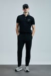 Lufian Şeritli % 100 Pamuk Regular Fit Düğmeli Erkek Polo Yaka T Shirt 111040216 SİYAH