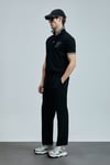 Lufian Şeritli % 100 Pamuk Regular Fit Düğmeli Erkek Polo Yaka T Shirt 111040216 SİYAH