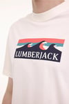 Lumberjack % 100 Pamuk Regular Fit Bisiklet Yaka Desenli Erkek T Shirt 11OTD2 31 5FX EKRU