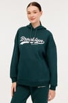 Lumberjack Baskılı Regular Fit Kapüşonlu Kadın Sweat 17GF960 4PR KOYU YEŞİL