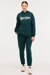 Lumberjack Baskılı Regular Fit Kapüşonlu Kadın Sweat 17GF960 4PR KOYU YEŞİL