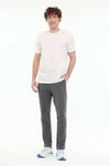 Lumberjack Regular Fit Bisiklet Yaka Erkek T Shirt CT100 5FX KIRIK BEYAZ