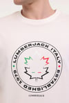 Lumberjack Regular Fit Bisiklet Yaka Logolu Erkek T Shirt 11ITL414 5FX BEYAZ