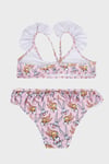 Lunabun Uv Korumalı Desenli Kız Çocuk Bikini SB2611070101 PEMBE