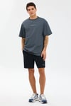M Graphic Tee Reflect Logolu Oversize Pamuklu Bisiklet Yaka Erkek T Shirt S2310943998 GRİ