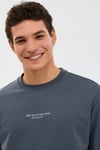 M Graphic Tee Reflect Logolu Oversize Pamuklu Bisiklet Yaka Erkek T Shirt S2310943998 GRİ