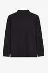M Long Sleeve Waffle Logolu Regular Fit Düğmeli Erkek Polo Yaka Sweat S26201483817 SİYAH