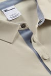 M Long Sleeve Waffle Logolu Regular Fit Erkek Polo Yaka Sweat S26201481559 BEJ
