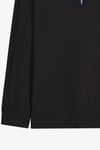 M Long Sleeve Waffle Logolu Regular Fit Düğmeli Erkek Polo Yaka Sweat S26201483817 SİYAH