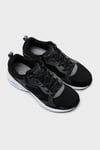 M-Uno Deri Logolu Süet Detaylı Dolgulu Taban Sneaker Kadın Ayakkabı 177050 BLK SİYAH