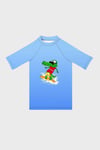 Malibu Baskılı UV Korumalı Kısa Kollu Mayo Erkek Çocuk T Shirt ST2632000004 MAVİ