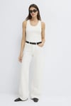 Malibu Wide Leg Yüksek Bel Geniş Paça Jeans Kadın Kot Pantolon 1010152-A3059 EKRU