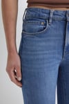 Maria Pamuklu Normal Bel İspanyol Paça Jeans Kadın Kot Pantolon 101225-A1589 MAVİ
