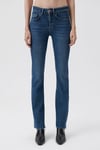 Maria Yüksek Bel İspanyol Paça Flare Bootcut Jeans Kadın Kot Pantolon 101225-80680 KOYU MAVİ