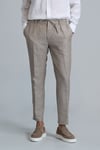 Mario Çizgili % 100 Keten Tailored Fit Chino Erkek Pantolon 111190329 BEJ
