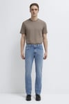 Martın Pamuklu Normal Bel Düz Paça Jeans Erkek Kot Pantolon 00378A1729 AÇIK MAVİ