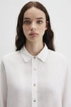 Mavi % 100 Keten Loose Fit Uzun Kollu Kadın Gömlek 1210747-620 BEYAZ