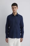 Mavi % 100 Keten Slim Fit Klasik Yaka Uzun Kollu Erkek Gömlek 0211466-70497 LACİVERT
