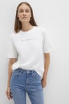 Mavi % 100 Pamuk Baskılı Bisiklet Yaka Kadın T Shirt 1613147-70057 EKRU