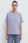 Mavi % 100 Pamuk Baskılı Bisiklet Yaka Kadın T Shirt 1613147-81919 MOR