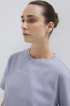 Mavi % 100 Pamuk Baskılı Bisiklet Yaka Kadın T Shirt 1613147-81919 MOR