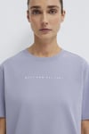 Mavi % 100 Pamuk Baskılı Bisiklet Yaka Kadın T Shirt 1613147-81919 MOR