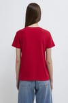 Mavi % 100 Pamuk Baskılı Bisiklet Yaka Kadın T Shirt 1613723-70935 KIRMIZI