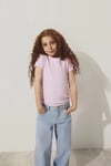 Mavi % 100 Pamuk Bisiklet Yaka Basic Kız Çocuk T Shirt 7610260-86953 PEMBE