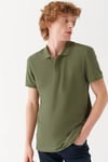 Mavi % 100 Pamuk Düğmeli Erkek Polo T Shirt 064946-28524 YEŞİL