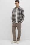 Mavi % 100 Pamuk Kareli Loose Fit Klasik Yaka Erkek Gömlek 0211646-90858 ASFALT