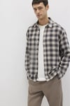 Mavi % 100 Pamuk Kareli Loose Fit Klasik Yaka Erkek Gömlek 0211646-90858 ASFALT