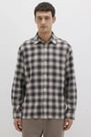 Mavi % 100 Pamuk Kareli Loose Fit Klasik Yaka Erkek Gömlek 0211646-90858 ASFALT